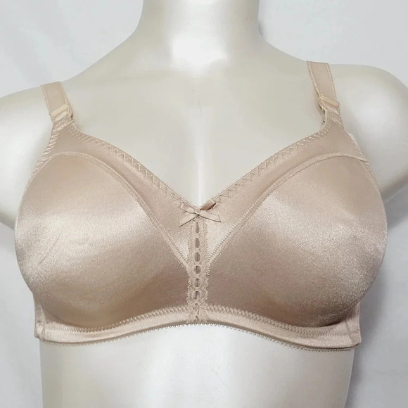 40C Bali‎ 3820 Double Support Wire Free Bra Nude NWT - Picture 1 of 7